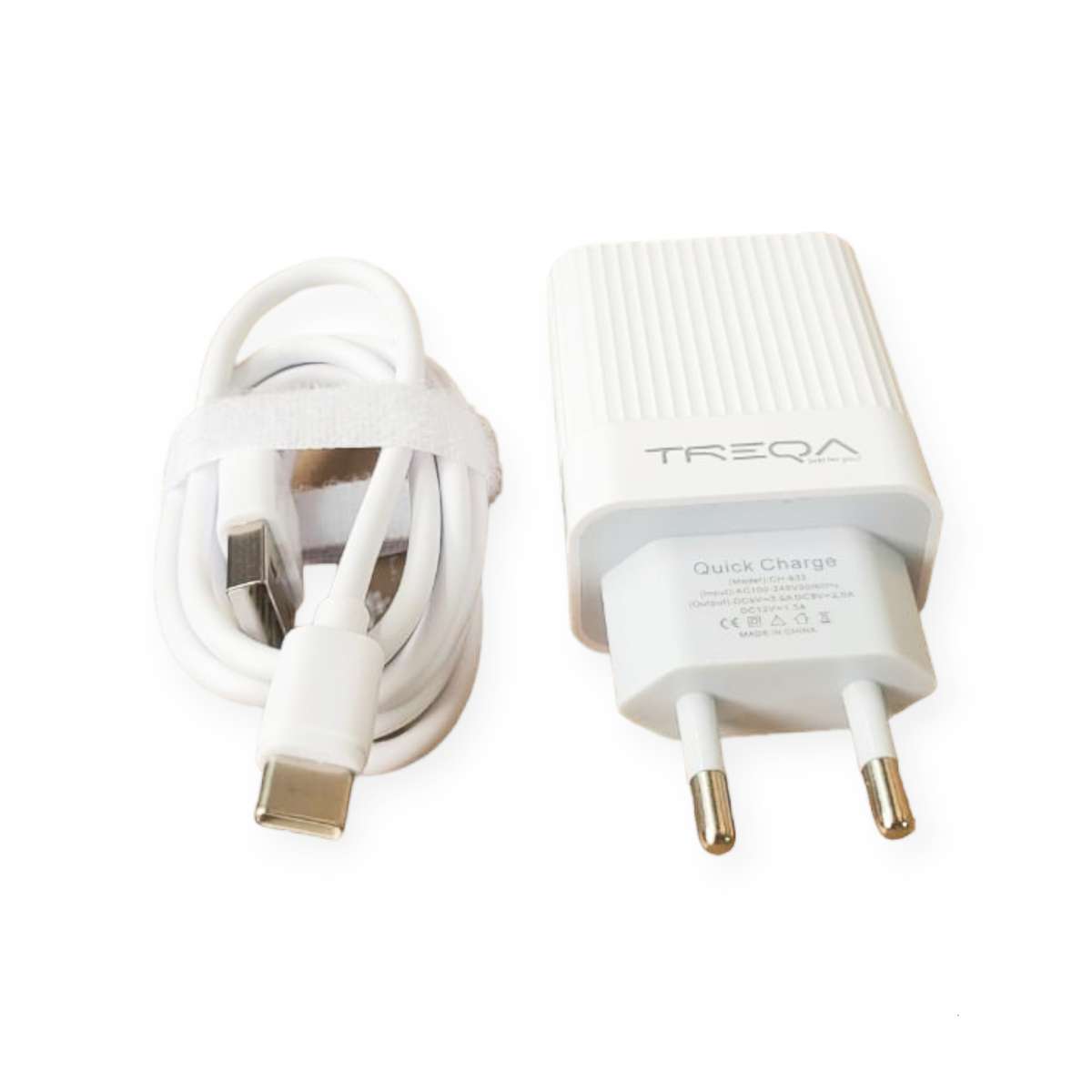 Treqa CH-632-Type C USB Wall Charger With Type C USB Cable