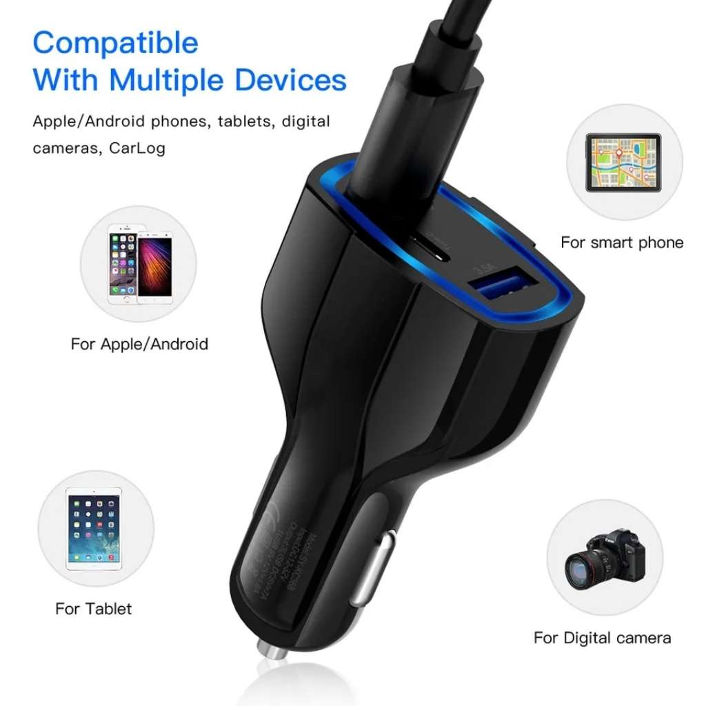 LY-05 35W USB QC3.0 + PD + USB 3.5A Fast Car Charger