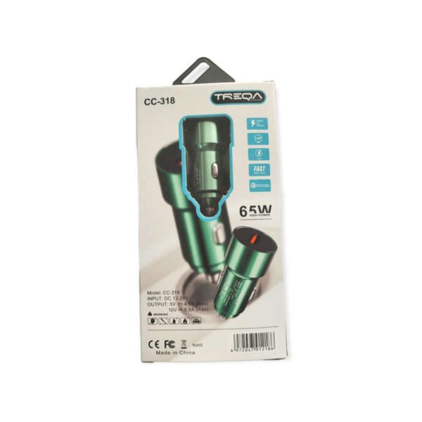 Treqa CC-318 USB Car Charger 65W Qualcomm 5.0