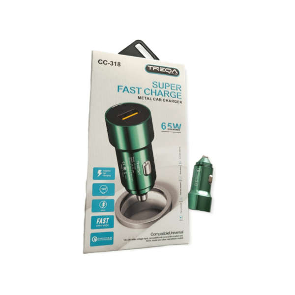 Treqa CC-318 USB Car Charger 65W Qualcomm 5.0