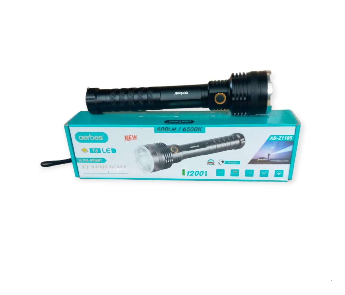 Aerbes AB-Z1185 Flashlight with 1200mah 18650 Battery