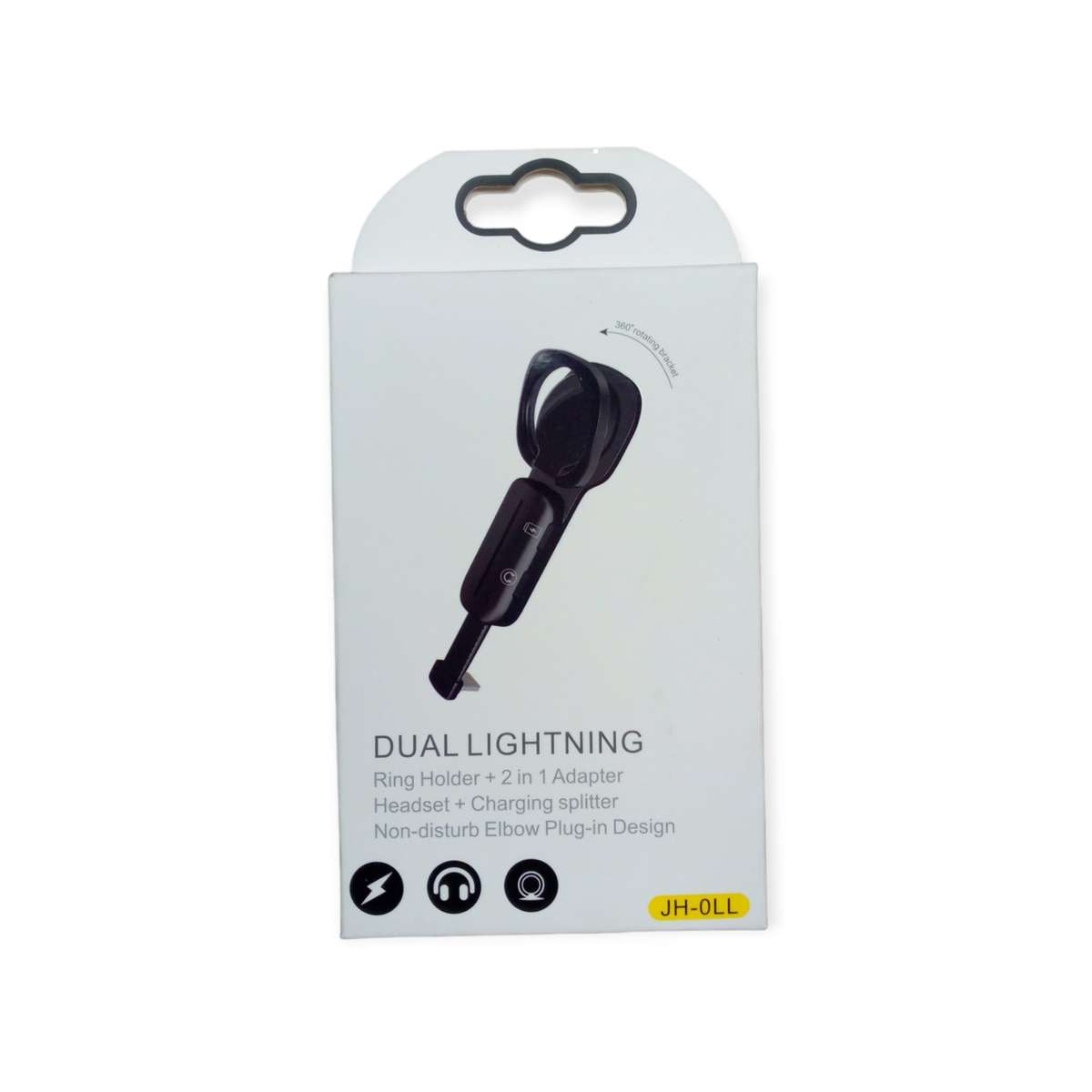 JH-0LL iPhone Charging And Audio Splitter Ring Holder Adapter