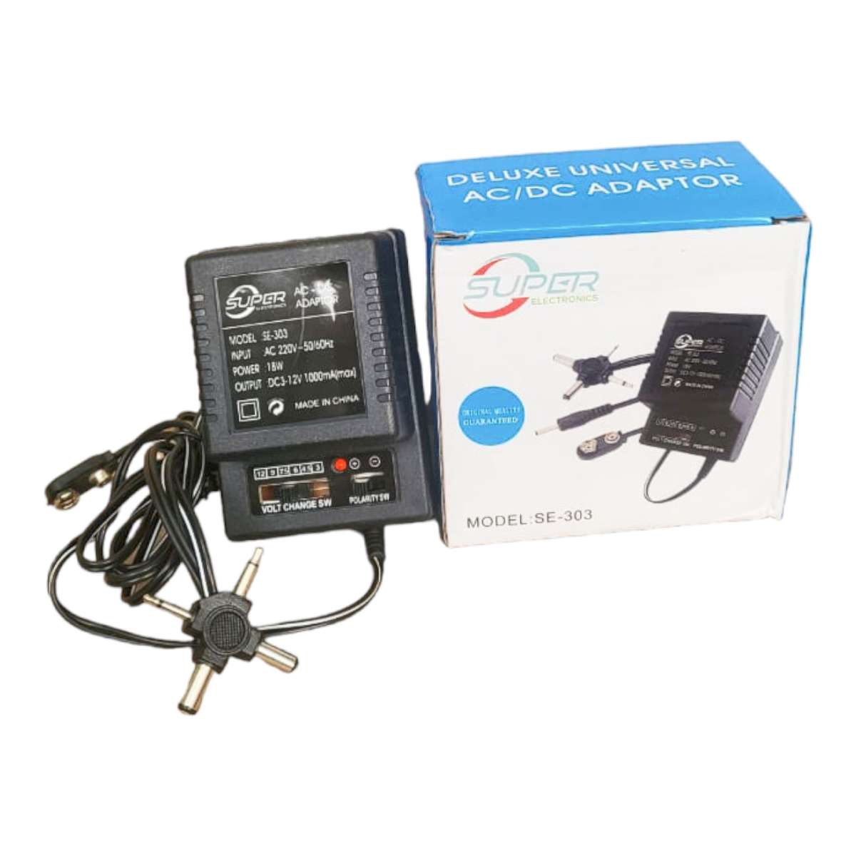 SE-303 Deluxe Universal AC/DC Adapter 12V