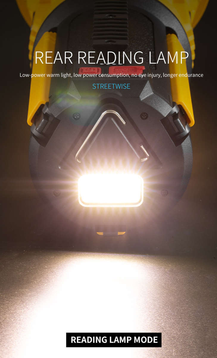 FA-W5165-1 Rechargeable Multi-Function Portable LED Searchlight Support Mobile Phone Charging