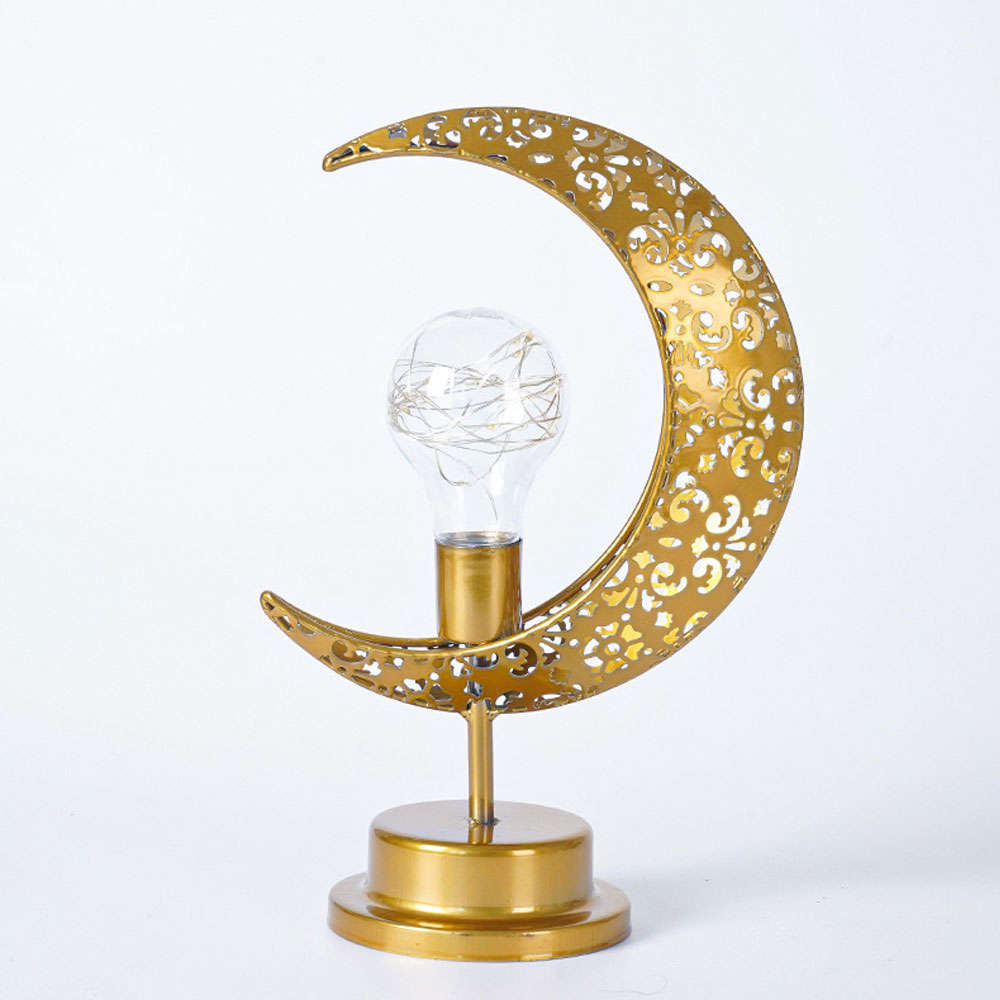 Bulb Battery Operated Moon Shaped LED Light Warm White