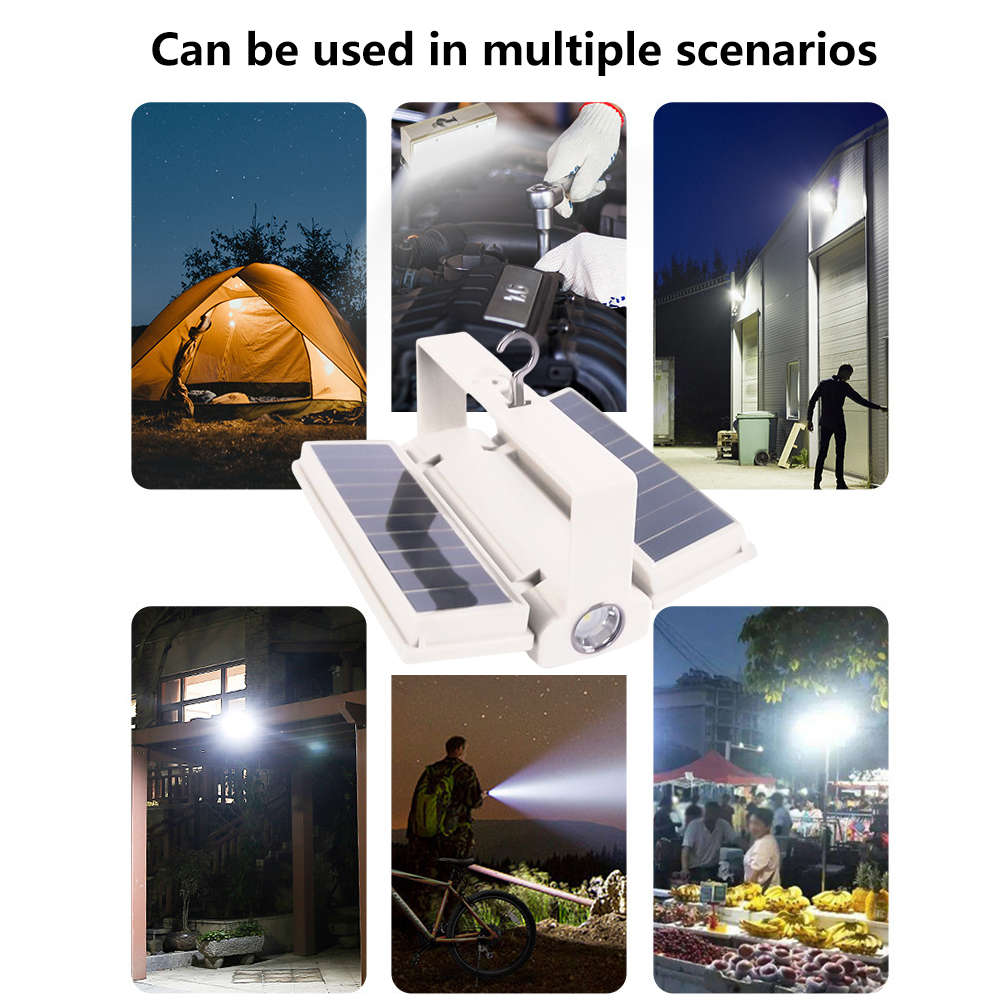 FA-6609 Rechargeable Solar Powered Foldable Camping Light With Hook 32LED 5W