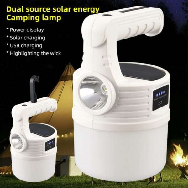 FA-518 Portable Rechargeable Solar Powered  Camping Lamp