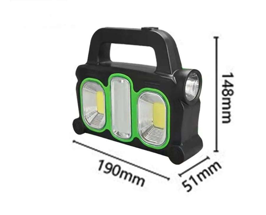 FA-6168 Hurry Bolt Solar Powered Work Light With USB Charging Function