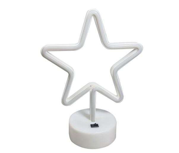 B-3 USB DC Cable Or Battery Operated Pentagram Neon Lamp With Base