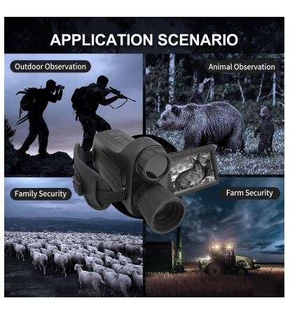 2.7K Black Light Lens Night Vision Binoculars Camera Full Colour Sensor