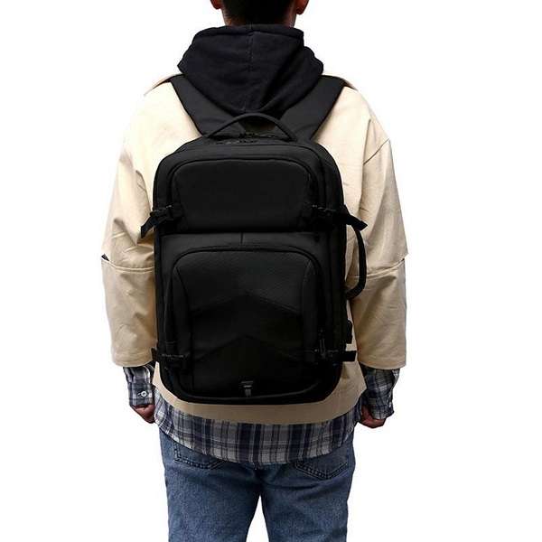 XF0761 Laptop Backpack With 5 Zip Compartments And USB Port 17