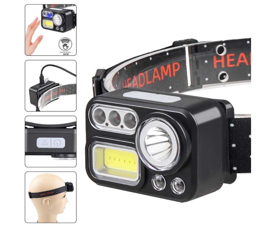 Aerbes AB-Z1178 LED+COB+RGB Sensor Headlamp