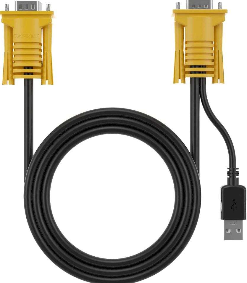 XF0180 2-in-1 USB VGA KVM Cable 2m