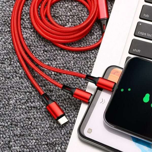 GQ-160 3 In 1 Mobile Phone USB Charger Cables for Fast Charging