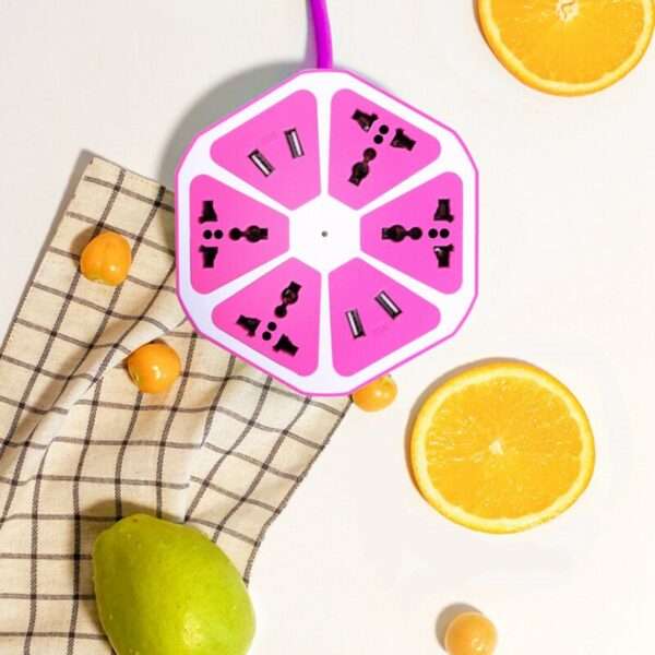 JG23192 Hexagon Power Socket with 4 USB Ports