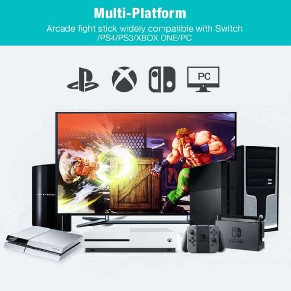 PXN-0082 Mini Fighting Arcade Joystick For PC/PS3/PS4/Xbox One/Switch