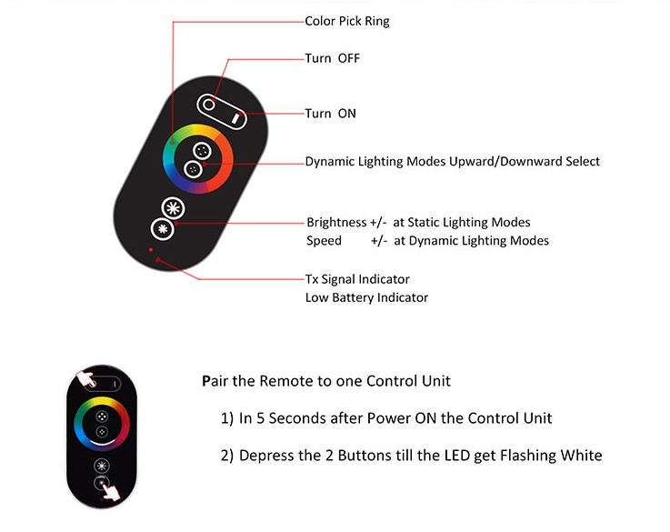 Aerbes AB-Z1095 Low Voltage LED 6 Key Touch Controller