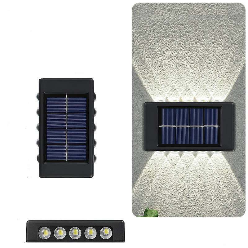 FA-10LED Solar Powered Up And Down LED Wall Lights White 2Pcs
