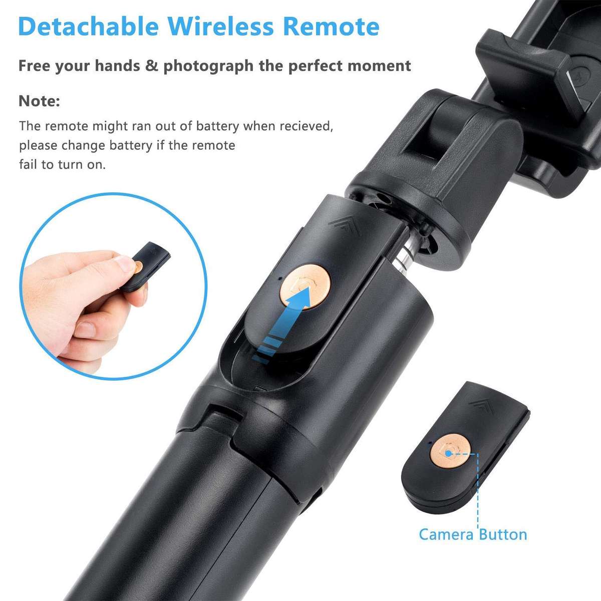 Ananas AS-50425 Bluetooth Selfie Stick Integrated Tripod For IOS And Android K10