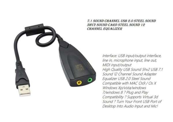 7.1 USB 5HV2 Sound Card