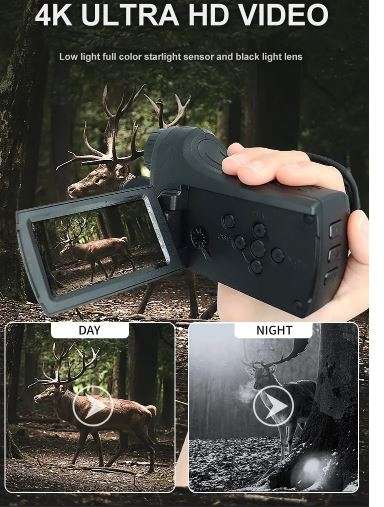 2.7K Black Light Lens Night Vision Binoculars Camera Full Colour Sensor