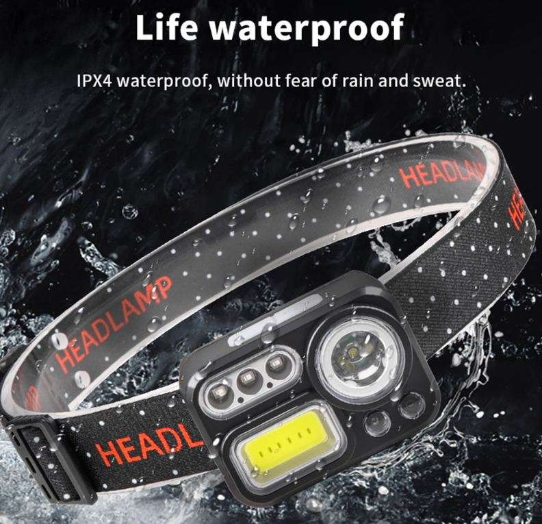 Aerbes AB-Z1178 LED+COB+RGB Sensor Headlamp