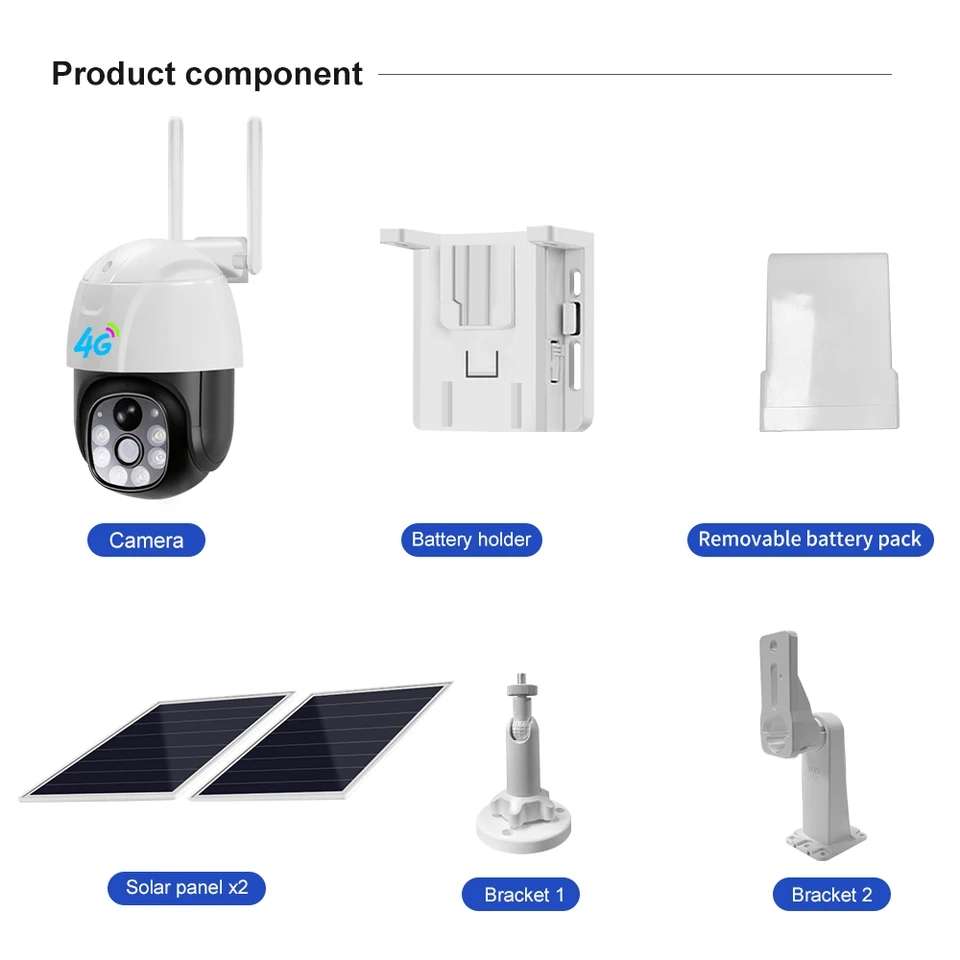 4G Solar Powered Dual Light Source 4G Outdoor Surveillance Camera