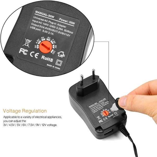 SE-30W 30W 3V - 12V Universal Adapter