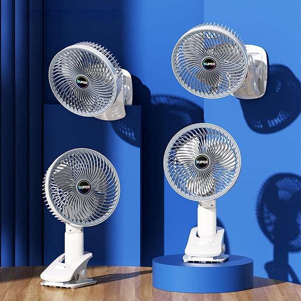 PM-037 Rechargeable Clip On Portable Desktop Fan
