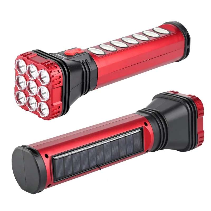 Aerbes AB-TY31 Rechargeable Solar Powered 9 LED +7 COB Flashlight 18W