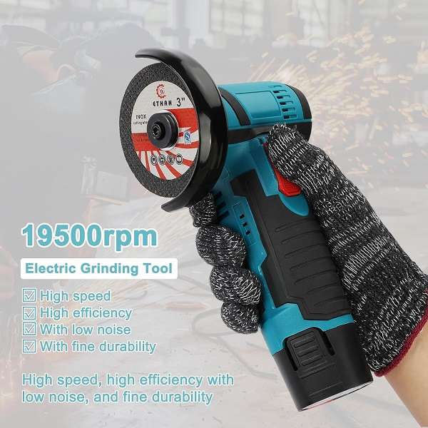 JG20375060 Handheld Angle Cordless Angle Grinder 12V 4500mah Battery