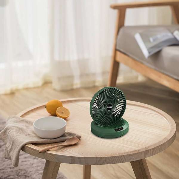 PM-034 USB Rechargeable Foldable Circulating Desk And Wall Fan