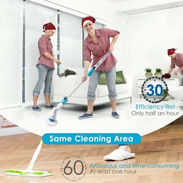 Cordless Tub and Tile Scrubber With 4 Replaceable Cleaning Scrubber Brush