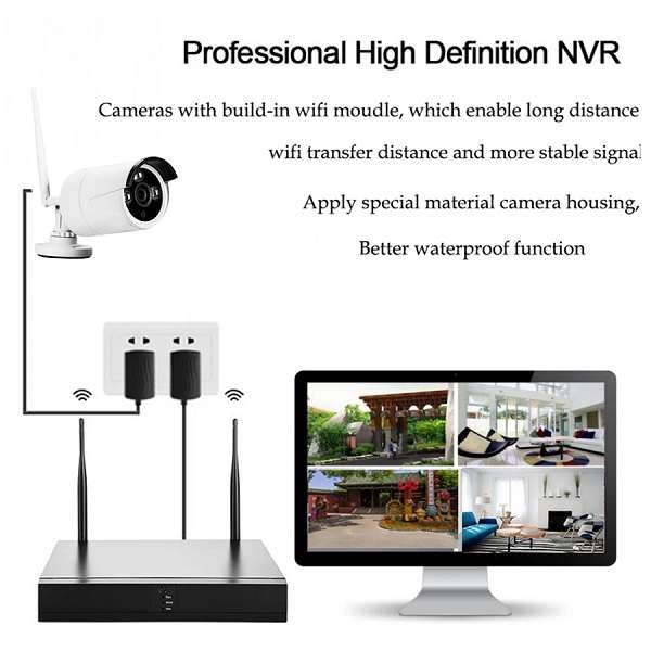 Aerbes AB-JK18 Wifi Camera Surveillance Kit 4 Channel