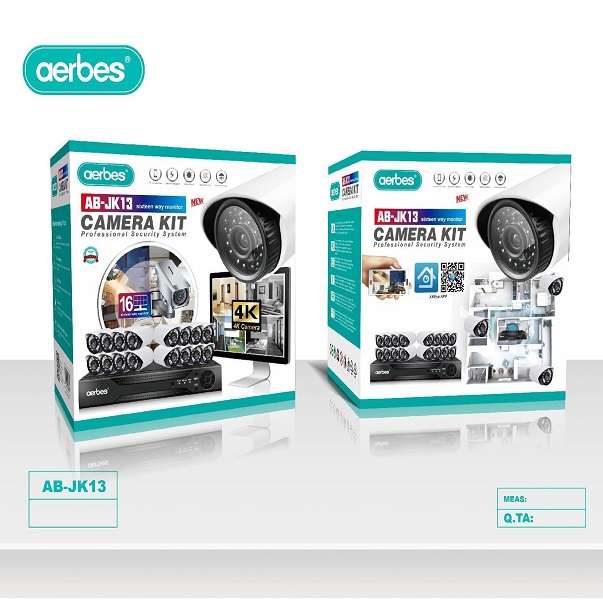 AHD DVR 16 Channel Wired Surveillance Kit 4K Camera