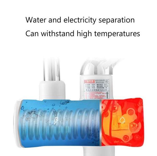 Side Water Inlet Heated Faucet With Shower