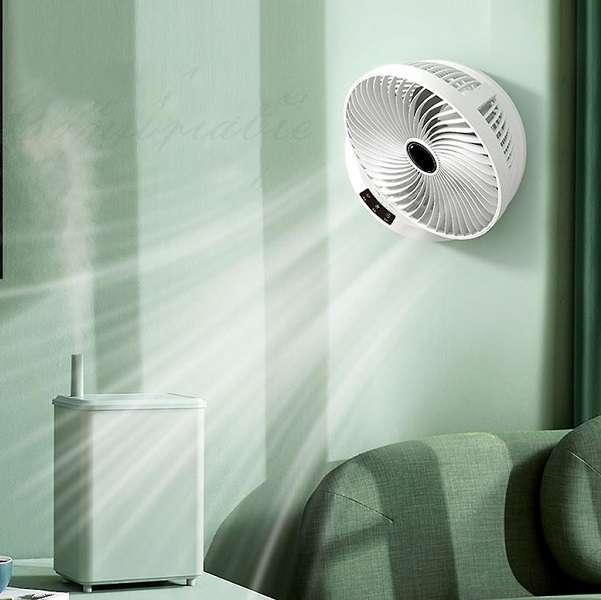 PM-034 USB Rechargeable Foldable Circulating Desk And Wall Fan
