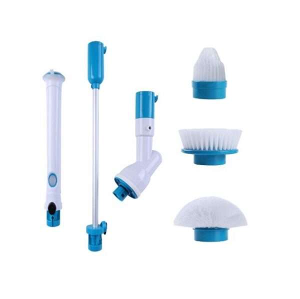 Cordless Tub and Tile Scrubber With 4 Replaceable Cleaning Scrubber Brush