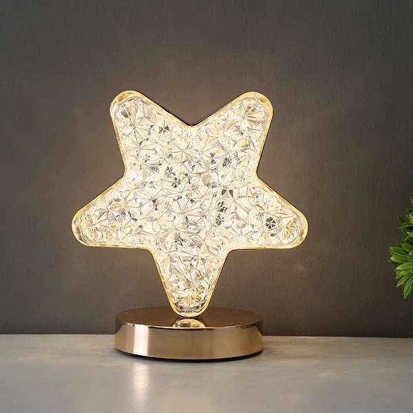 Aorlis AO-50138 Rechargeable 3 LED Mode Modern Star Shaped Table Lamp