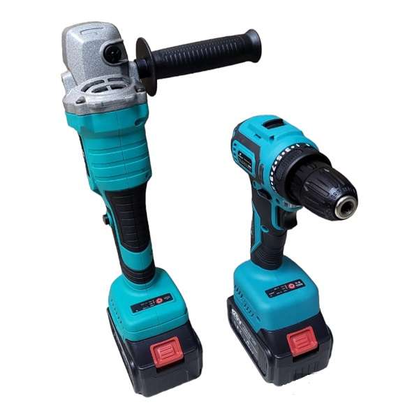 JG20375123 Electric Drill And Angle Grinder Tool Set With Two 25V Batteries
