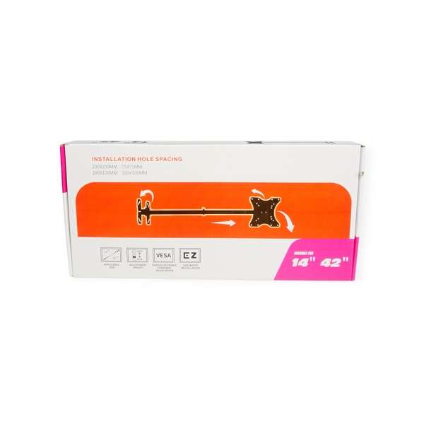 14-42" Telescopic Flat Panel Tilt Ceiling TV Bracket