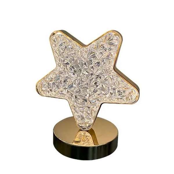 Aorlis AO-50138 Rechargeable 3 LED Mode Modern Star Shaped Table Lamp