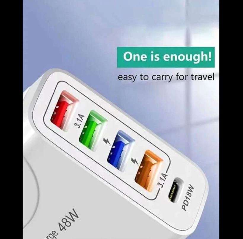 A501-1 Charging Head 4 USB Port QC 48W +PD18