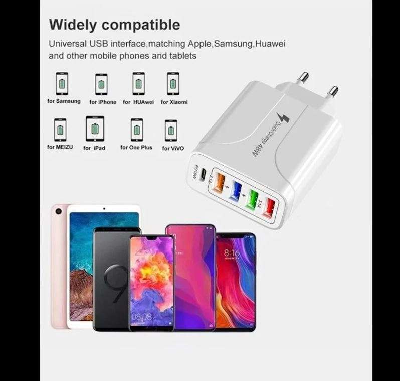 A501-1 Charging Head 4 USB Port QC 48W +PD18