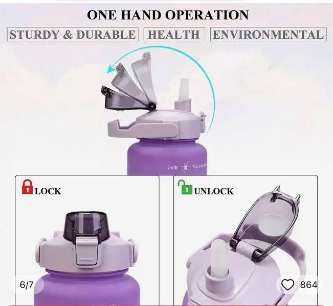 8022-8 Set Of 3 Motivational Water Bottle