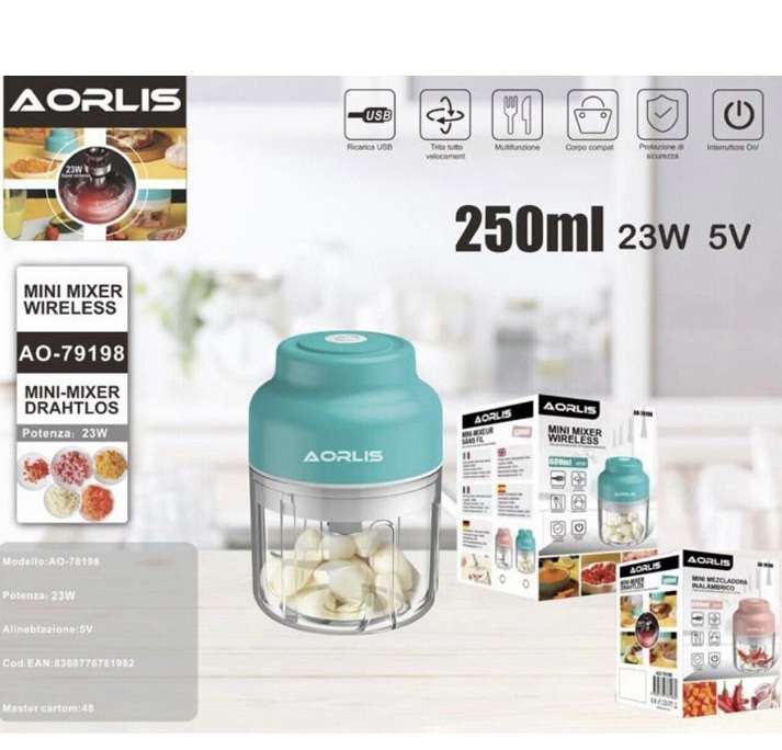 Aorlis AO-78198 Rechargeable Portable Blender 250ml