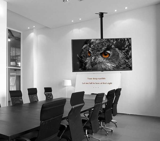 14-42" Telescopic Flat Panel Tilt Ceiling TV Bracket