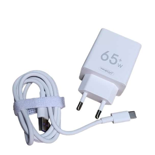 Treqa CS-228 USB Charger With Type C Cable 65W