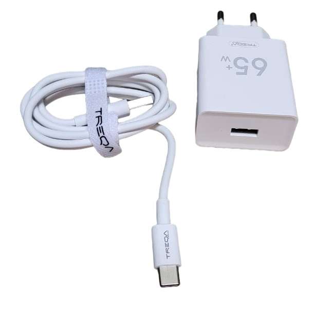 Treqa CS-228 USB Charger With Type C Cable 65W