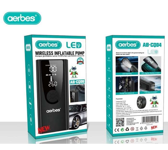 Aerbes AB-CQ06 8000mAh Wireless Inflation Tyre Pump